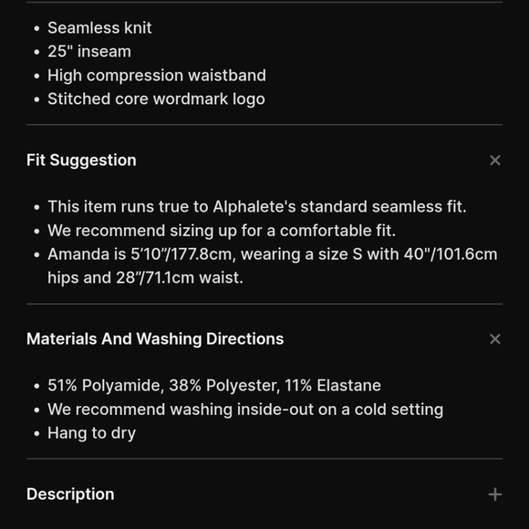 Alphalete Amplify Gravity Leggings Color Titan Size Large - Picture 4 of 7